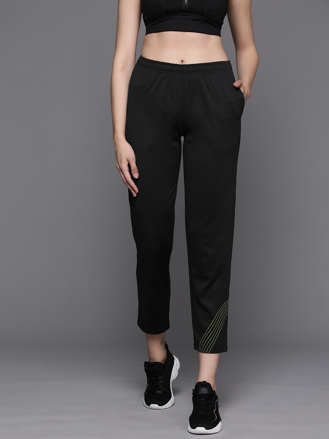 

HRX by Hrithik Roshan Women Rapid-Dry Running Track Pants, Black