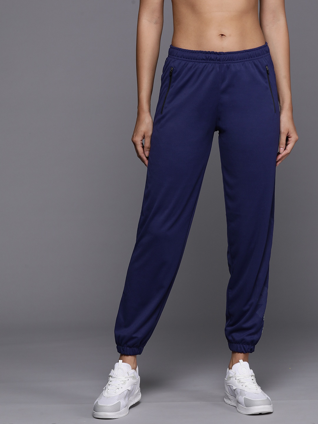 

HRX by Hrithik Roshan Women Solid Slim Fit Joggers, Navy blue