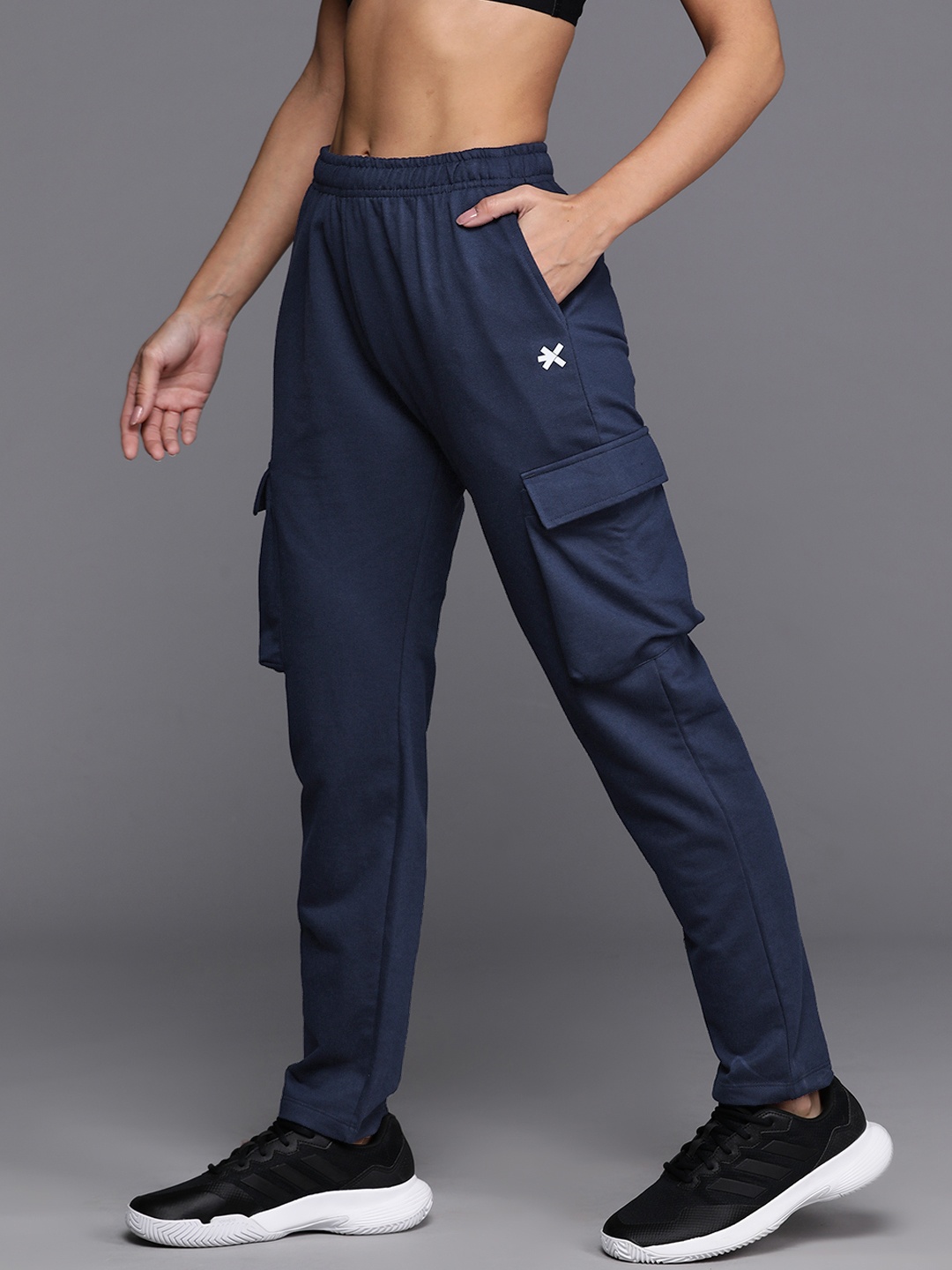 

HRX by Hrithik Roshan Women Regular Fit Casual Track Pants, Navy blue