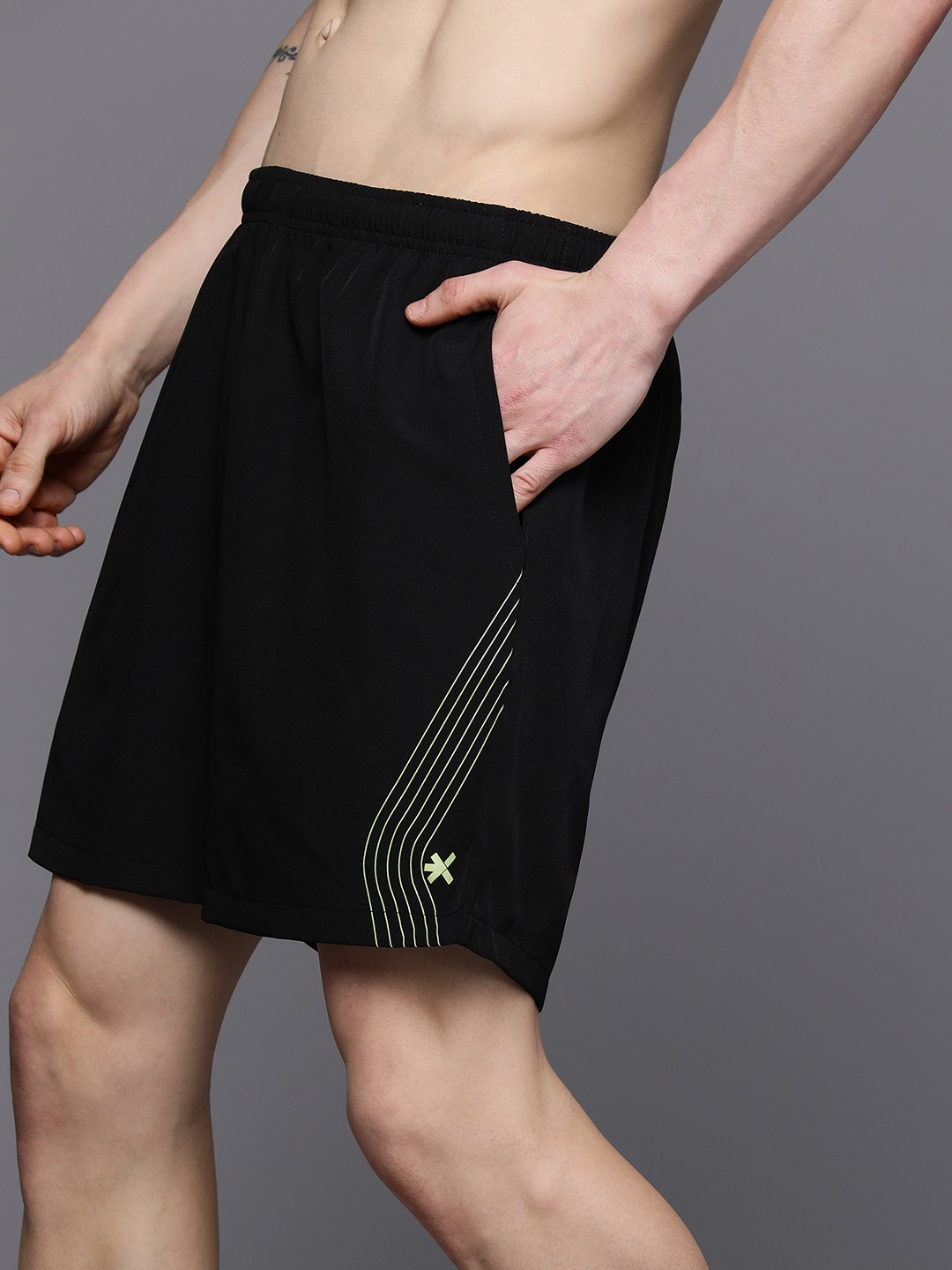 

HRX by Hrithik Roshan Men Rapid-Dry Running Shorts, Black