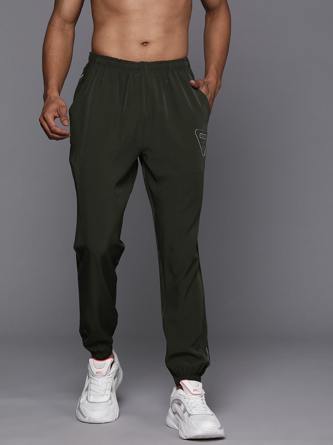 

HRX by Hrithik Roshan Men Rapid-Dry Running Joggers, Olive