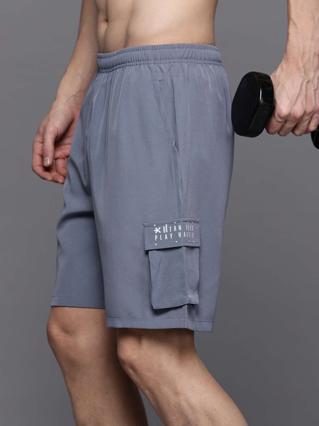 

HRX by Hrithik Roshan Men Rapid-Dry Training Shorts, Blue