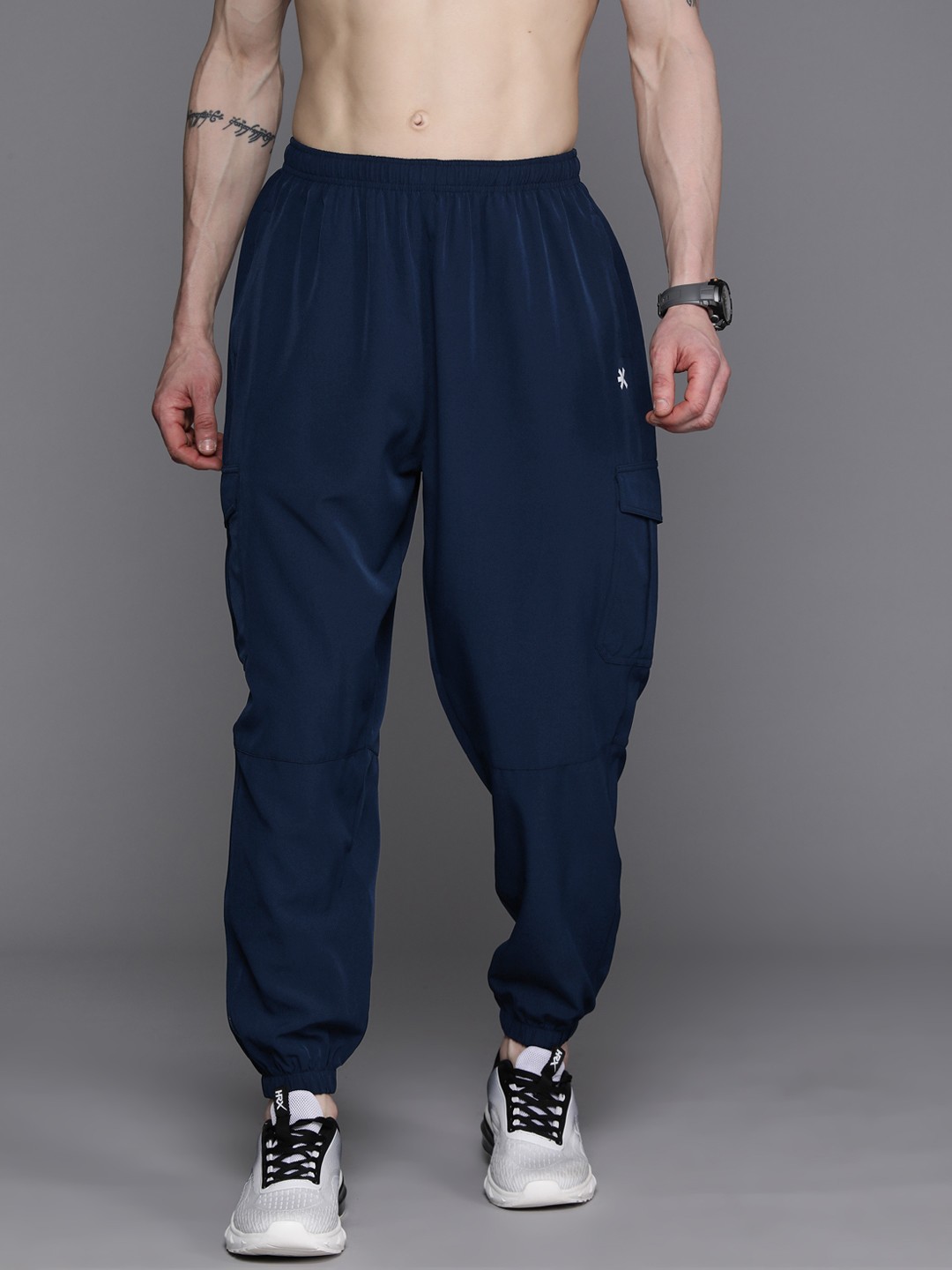 

HRX by Hrithik Roshan Men Rapid-Dry Training Joggers, Navy blue