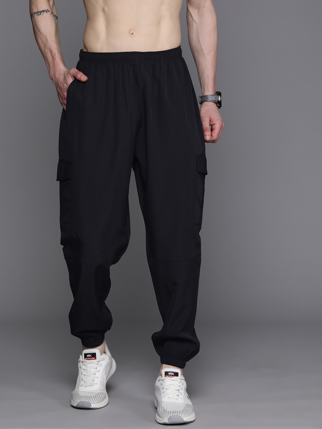 

HRX by Hrithik Roshan Men Rapid-Dry Training Joggers, Black