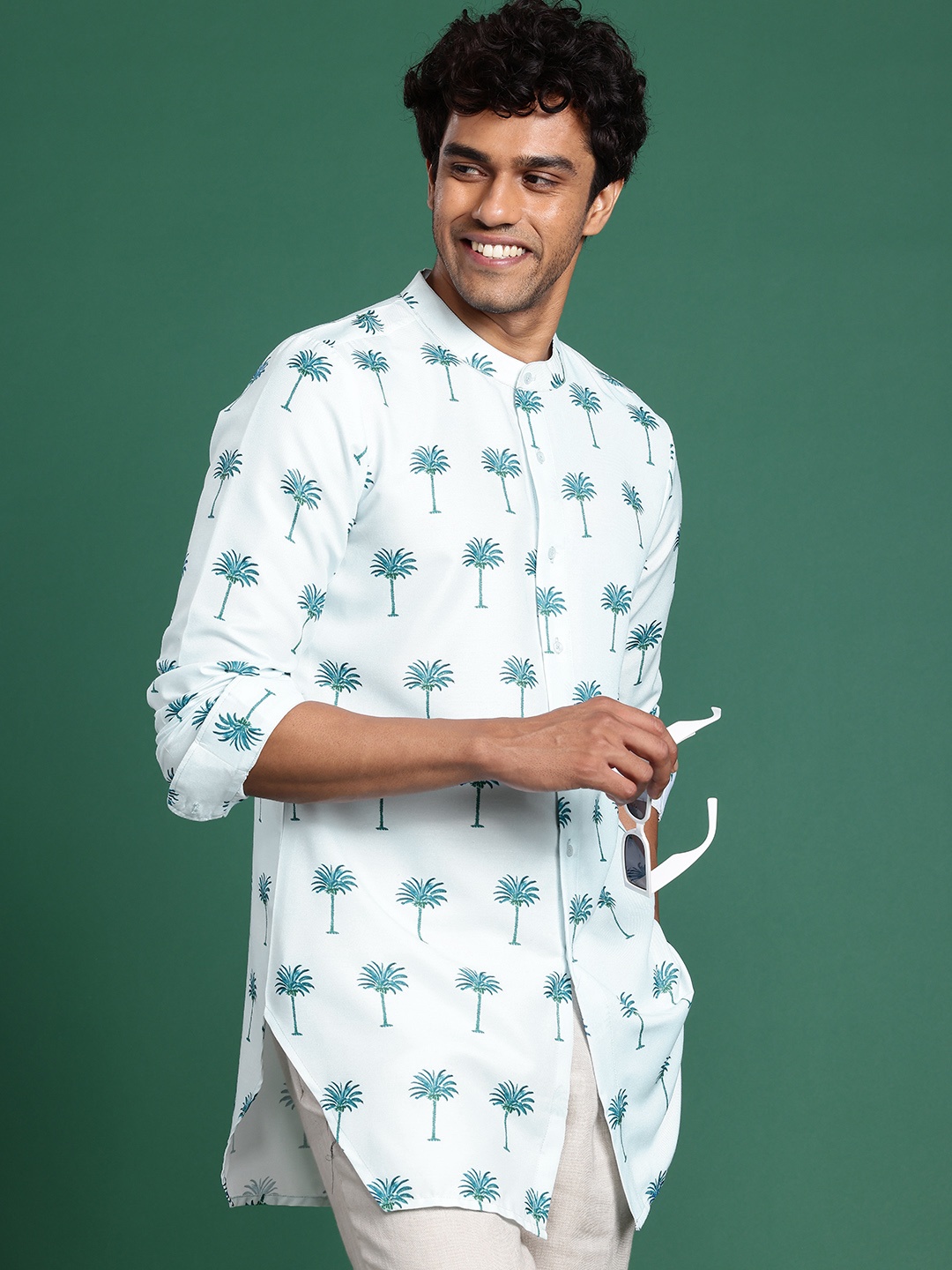 

Sangria Printed Floral Kurta, Blue