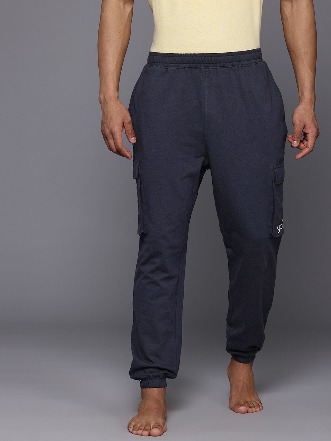 

HRX by Hrithik Roshan Men Relaxed Fit Yoga Track Pants, Navy blue