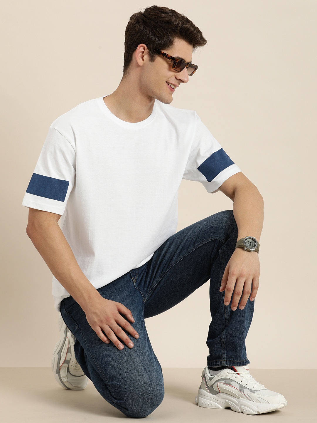 

HERE&NOW Solid Pure Cotton T-shirt, White