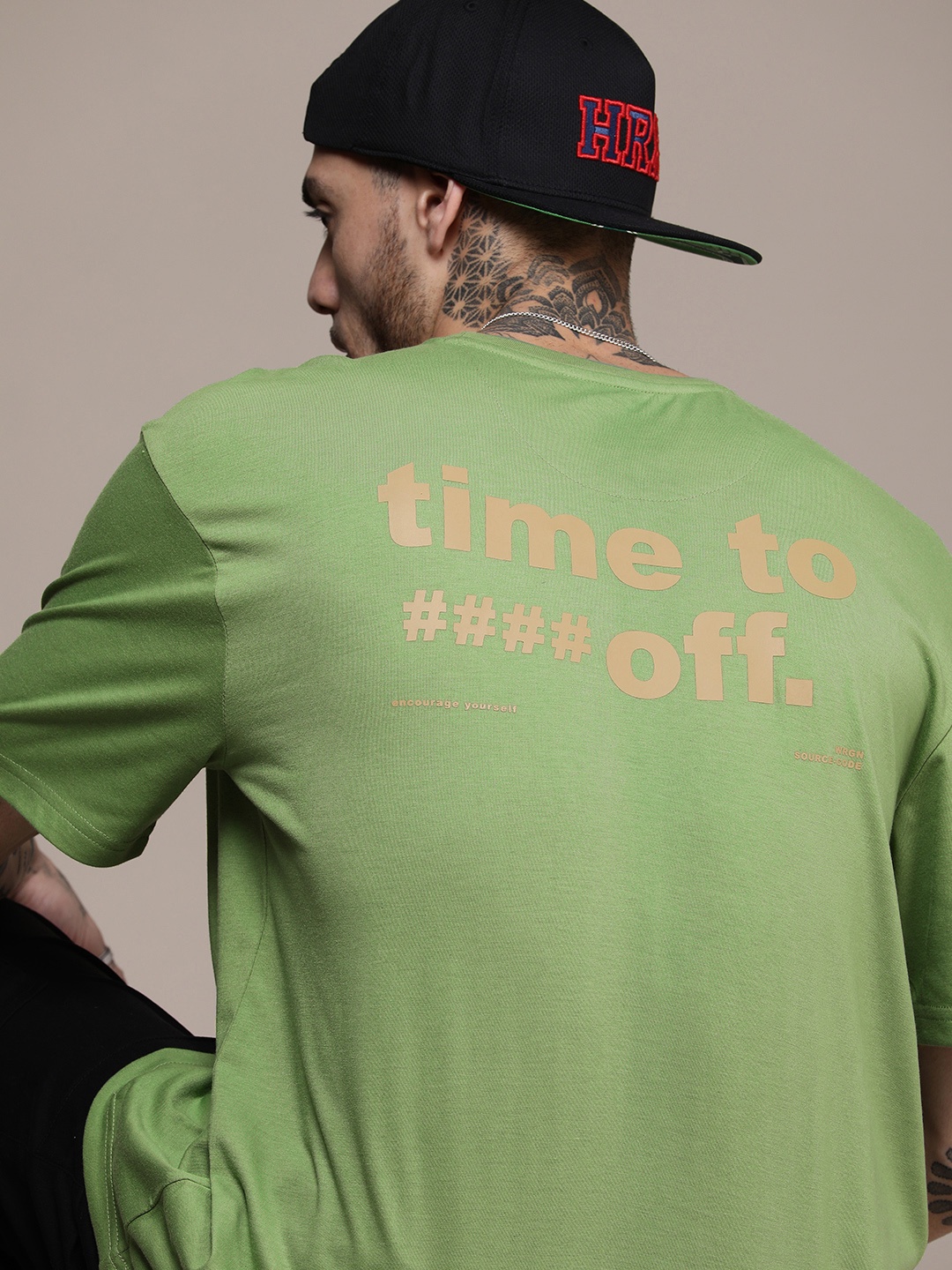 

WROGN Typography Printed T-shirt, Green