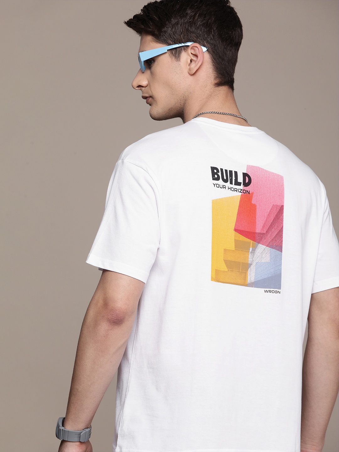 

WROGN Men Printed T-shirt, White