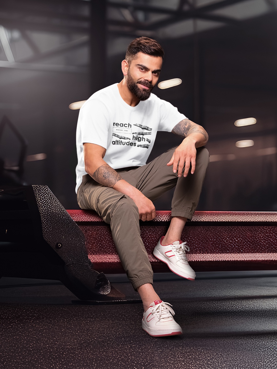 

WROGN Men Typography Printed Pure Cotton T-shirt, White