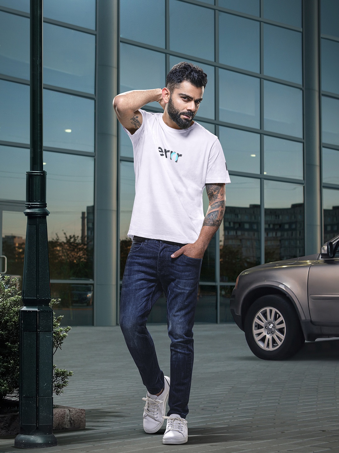 WROGN Men Typography Printed Pure Cotton T-shirt, White