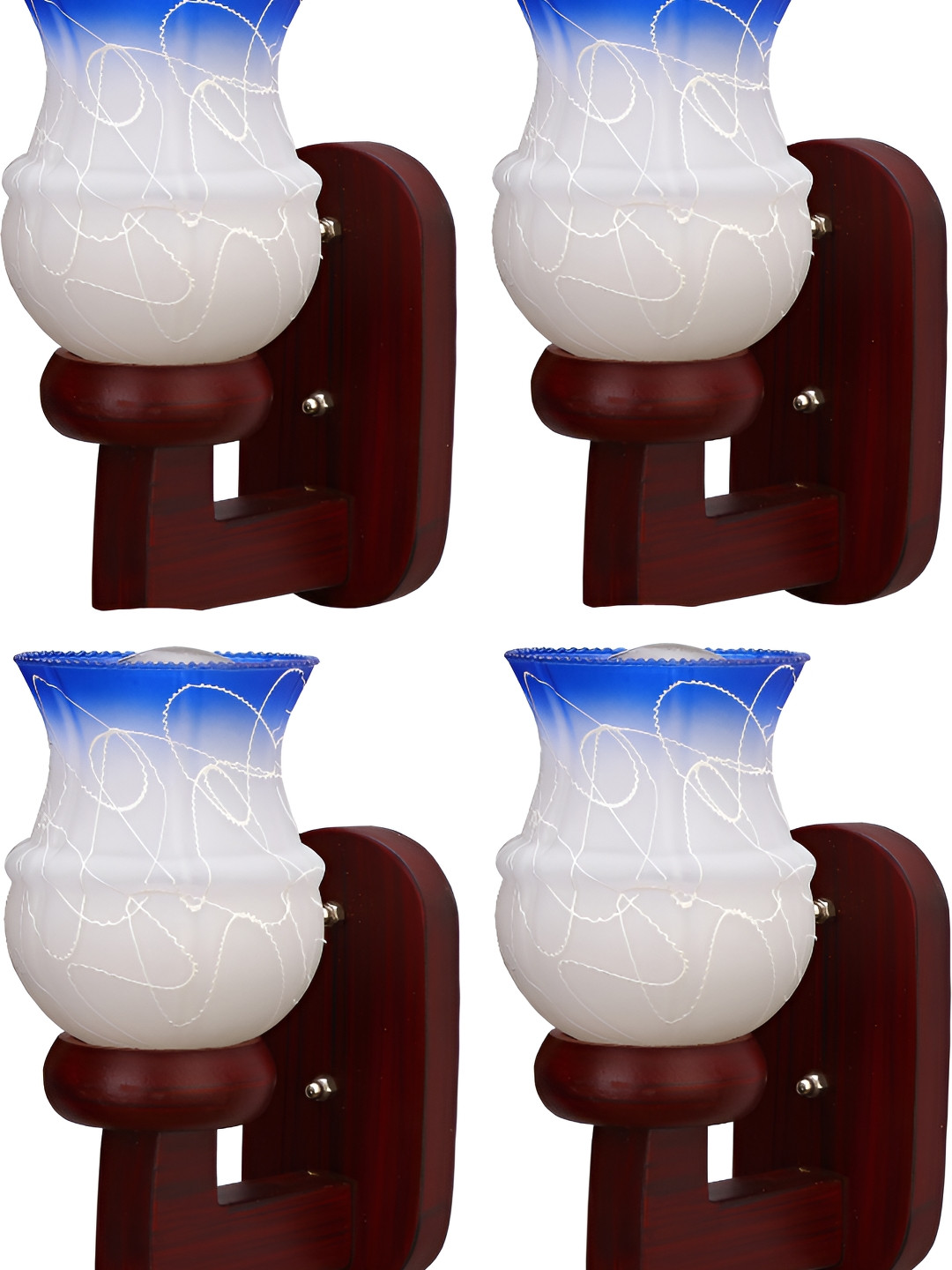 

Afast Blue 4 Pieces Glass Wall Lamps
