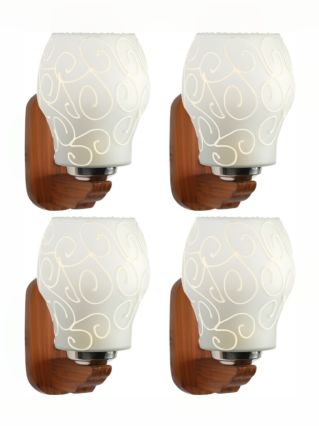 

Afast White 4 Pieces Glass Wall Lamps