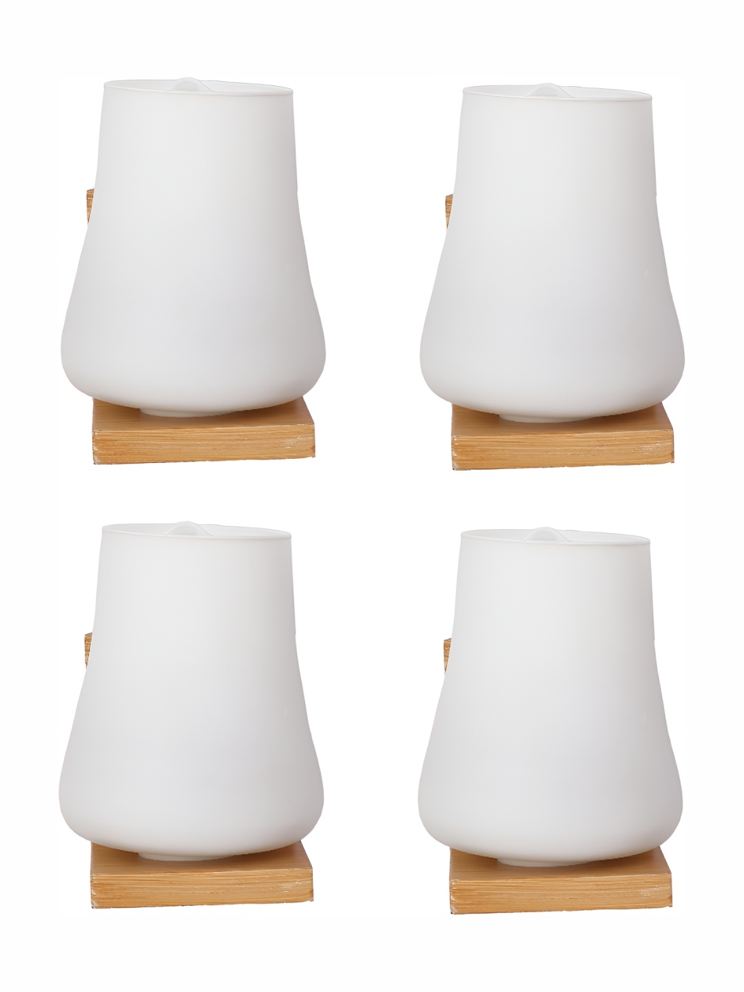 

Afast White 4 Pieces Glass Wall Lamps