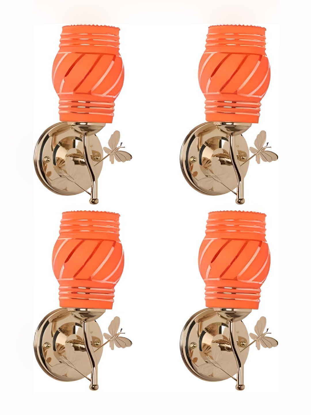 

Afast Orange 4 Pieces Glass Wall Lamps