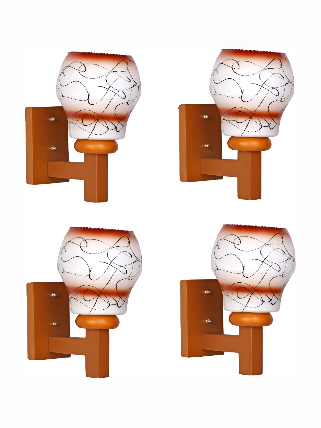 

Afast Brown 4 Pieces Glass Wall Lamps