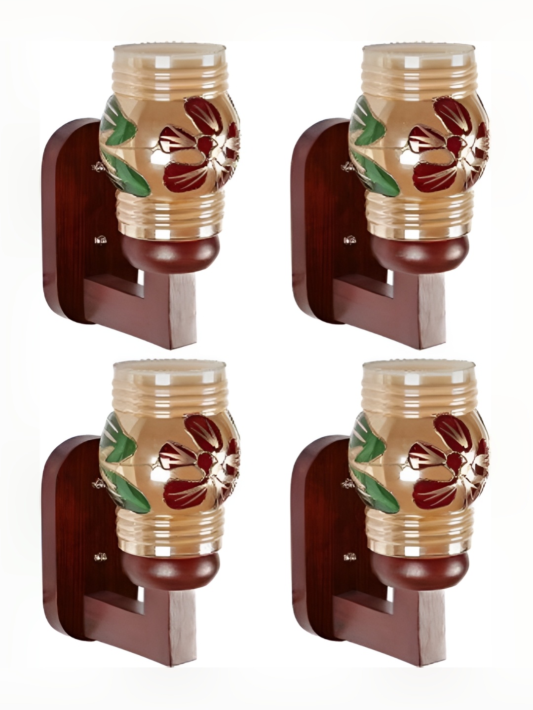 

Afast Brown 4 Pcs Printed Wall Lamps