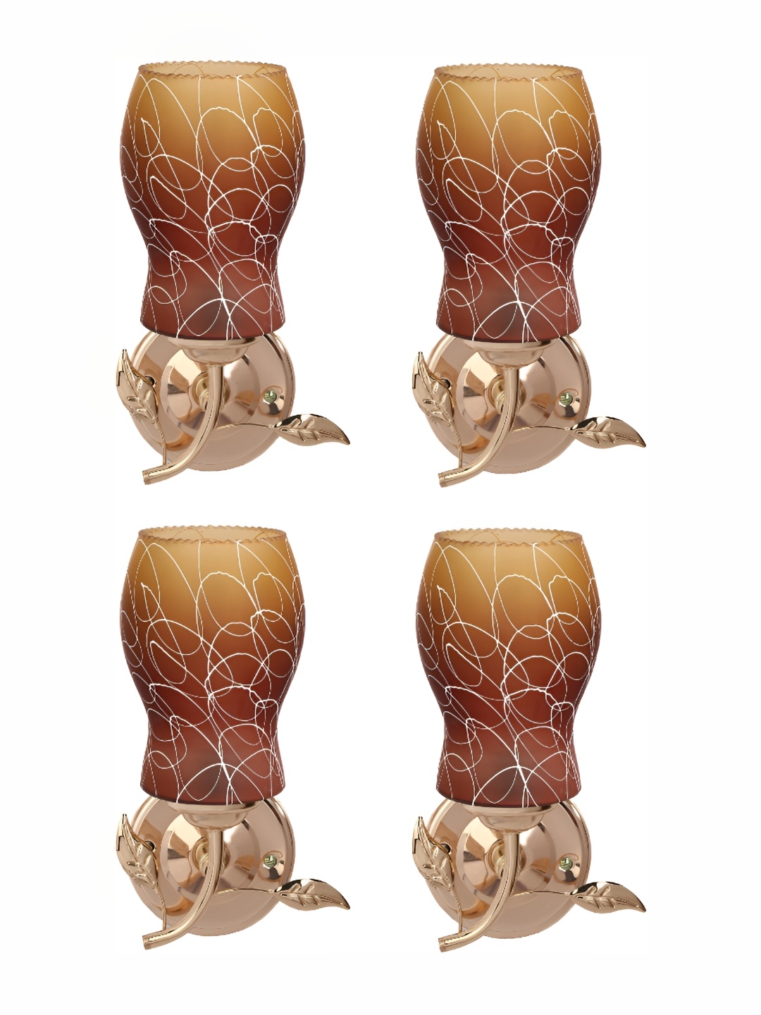 

Afast Brown 4 Pcs Glass Wall Lamps