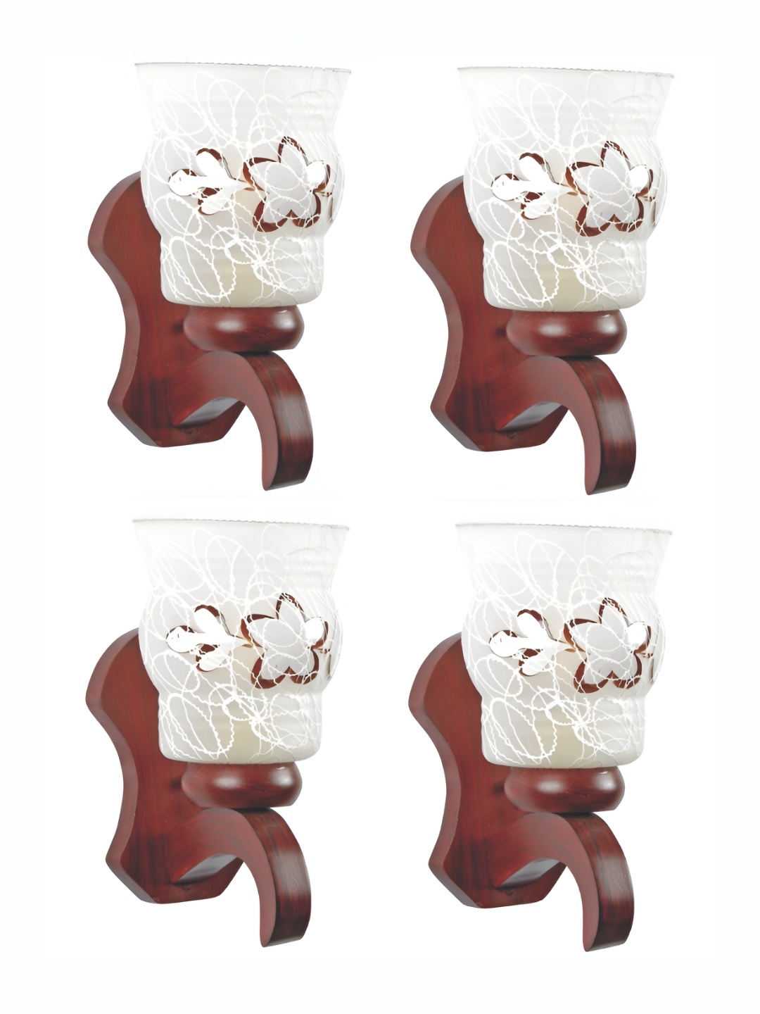 

Afast White 4 Pcs Glass Wall Lamps