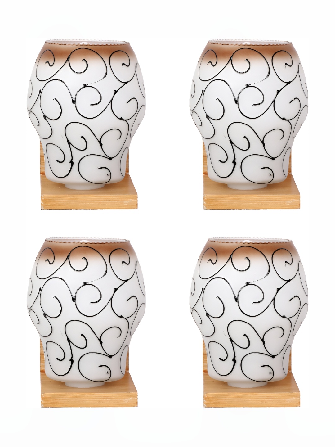 

Afast White 4 Pcs Glass Wall Lamps