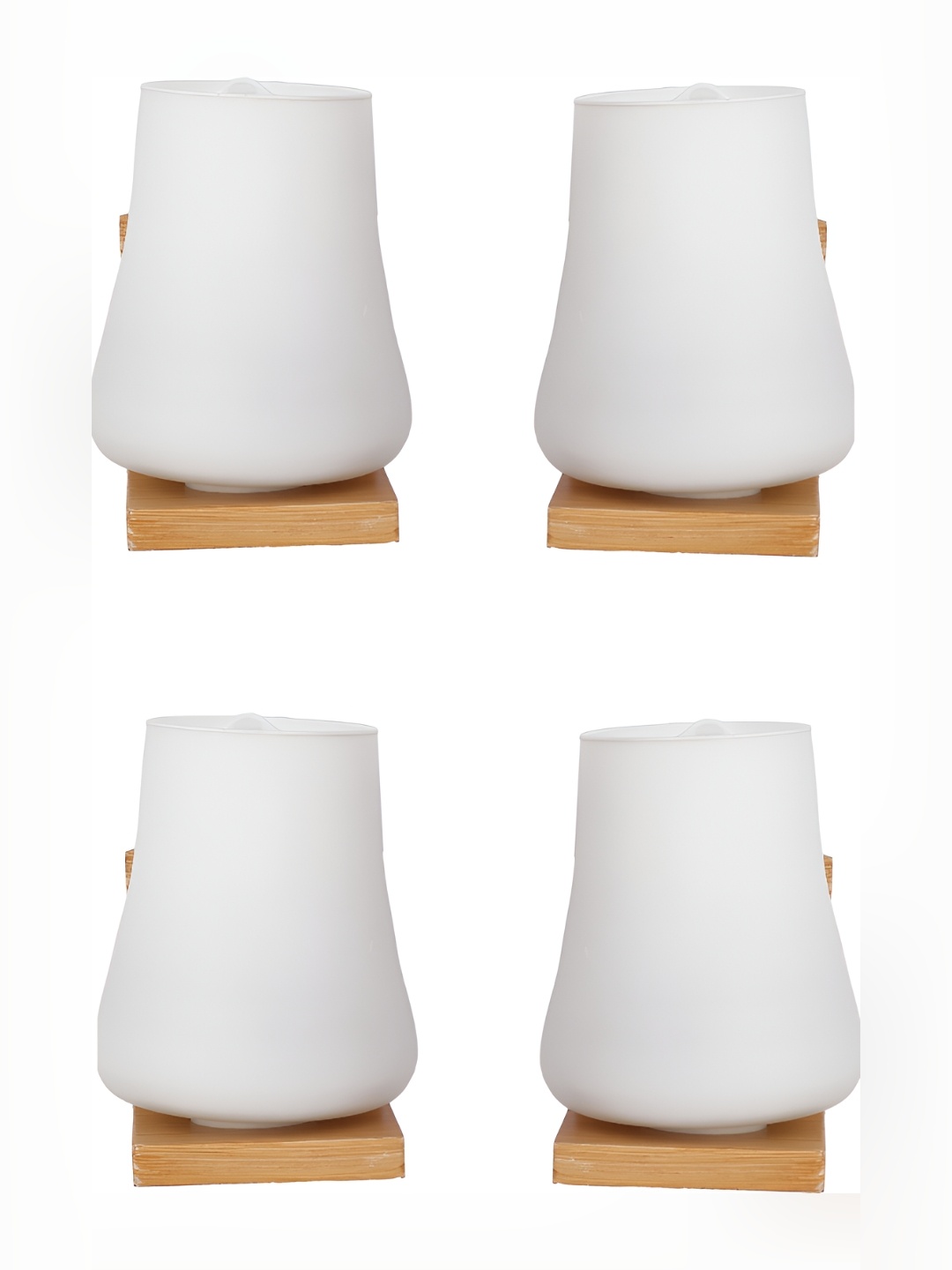 

Afast White & Brown 4 Pieces Contemporary Glass Wall Lamps