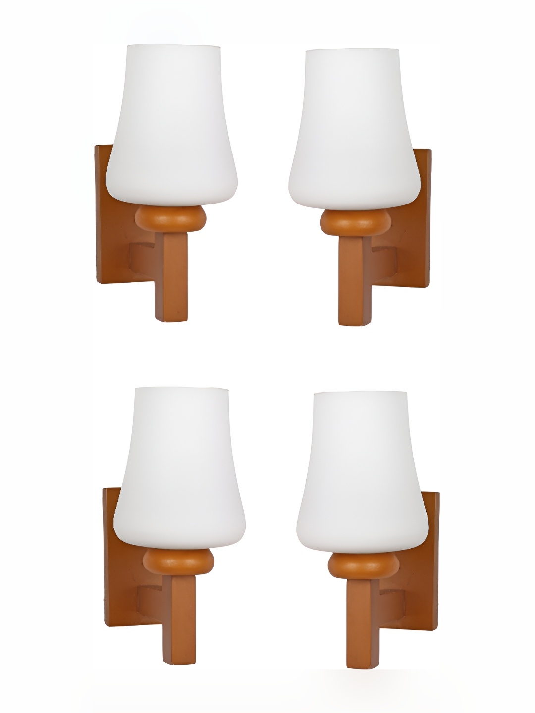 

Afast White & Brown 4 Pieces Cylindrical Shaped Glass Wall Lamp