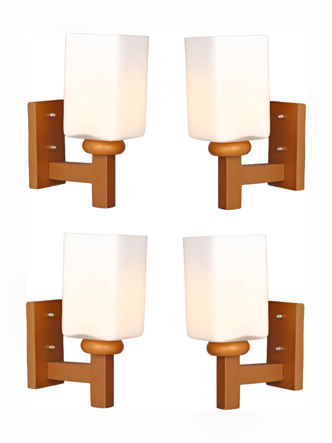 

Afast White 4 Pieces Glass Wall Lamps