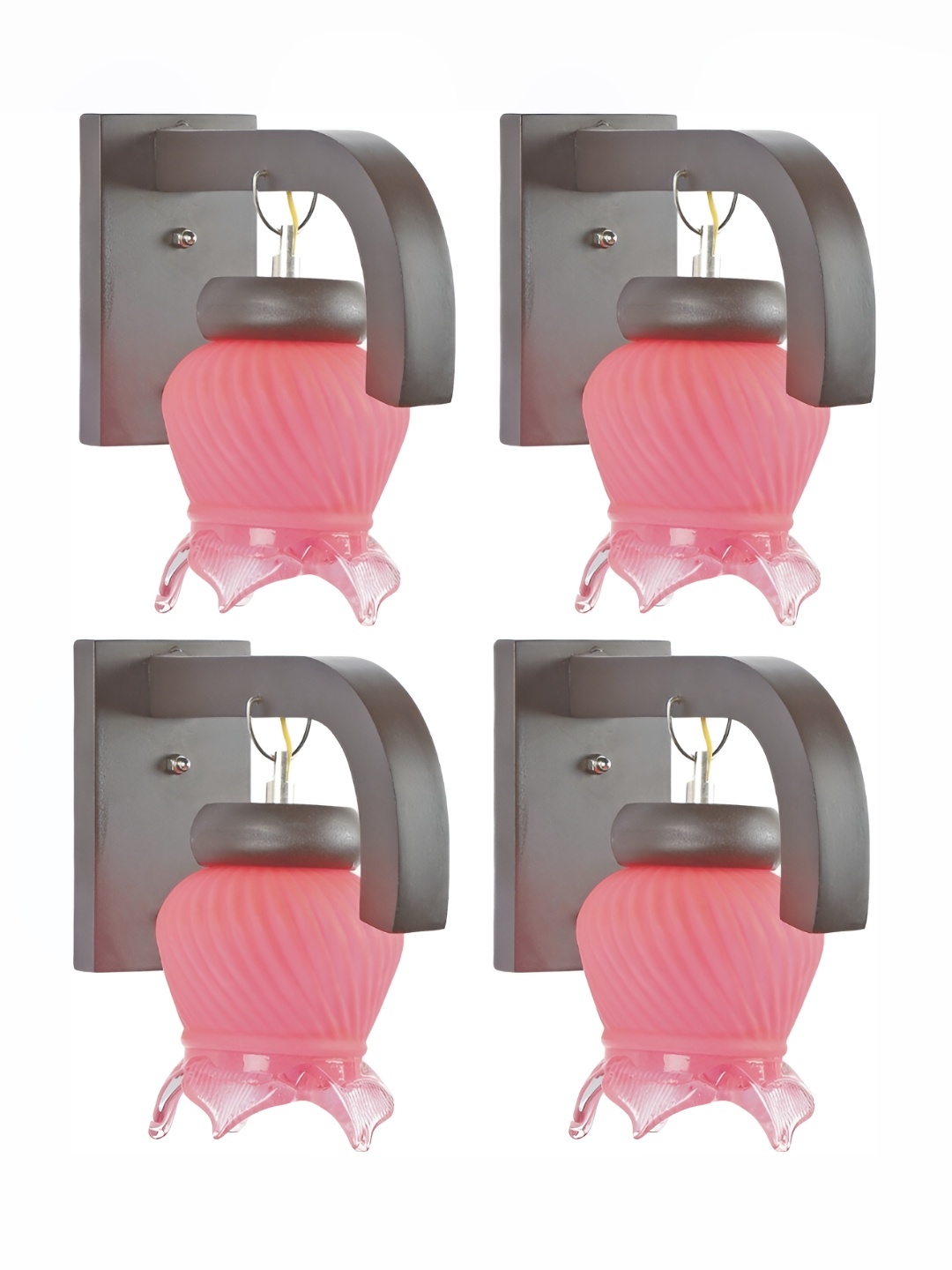 

Afast Pink 4 Pieces Glass Wall Lamps