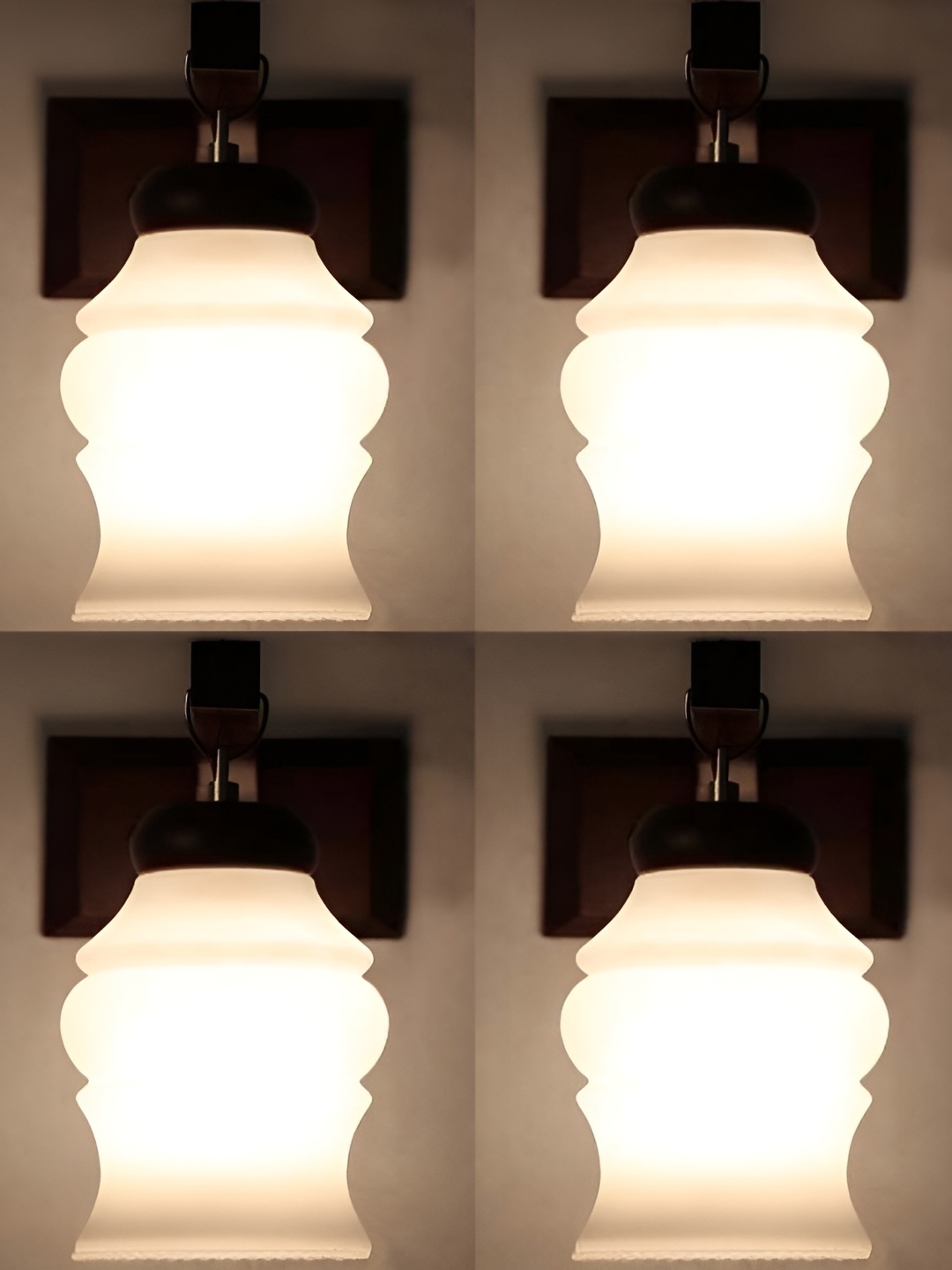 

Afast White 4 Pieces Glass Wall Lamps