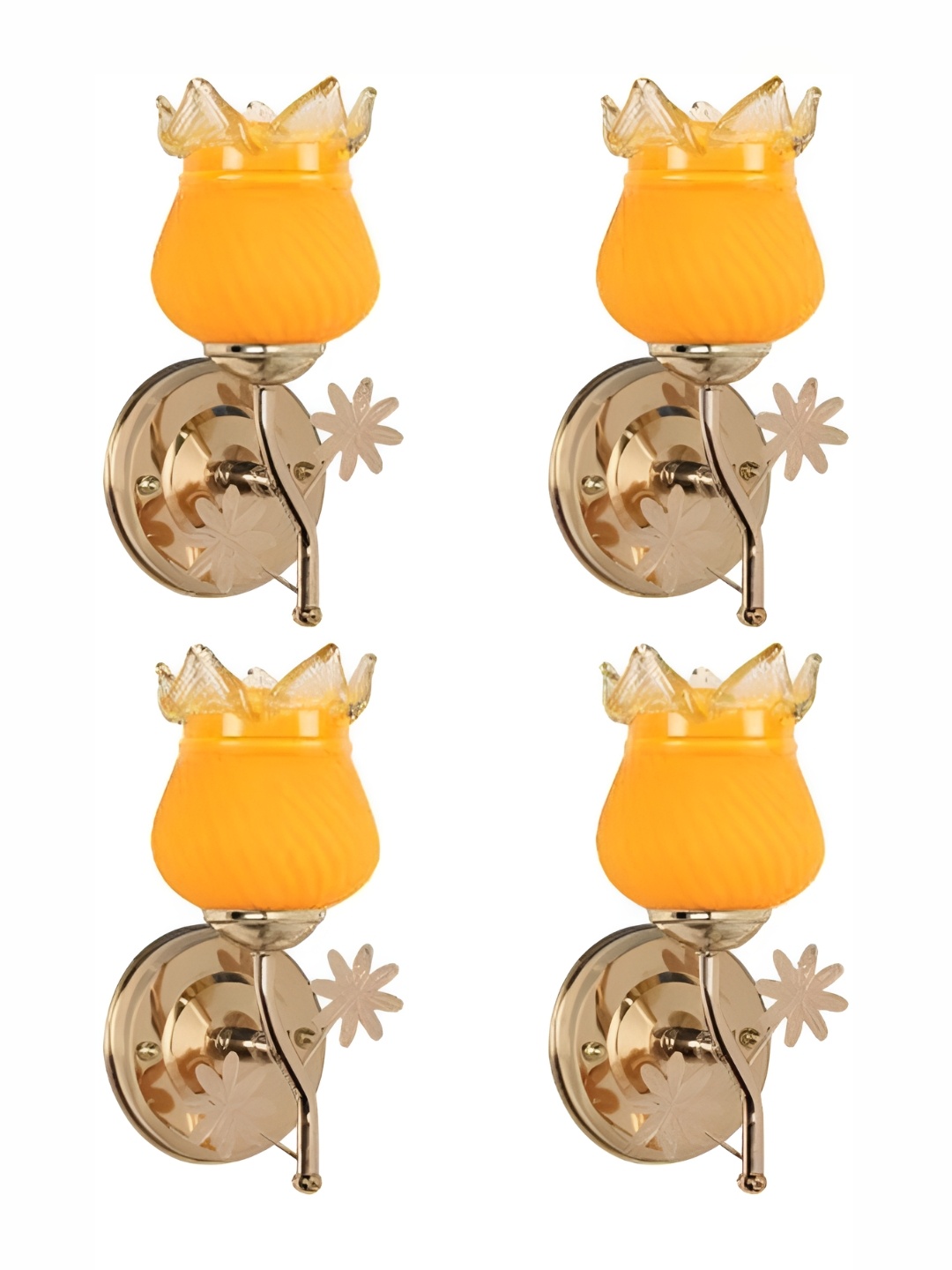 

Afast Yellow 4 Pieces Glass Wall Lamps