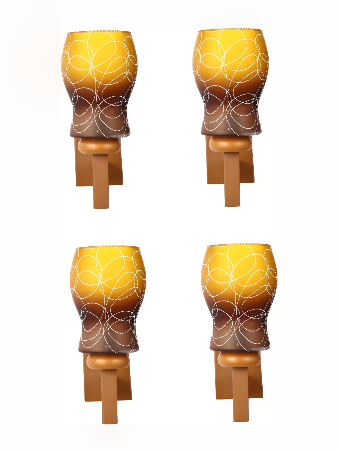 

Afast Yellow 4 Pieces Glass Wall Lamp