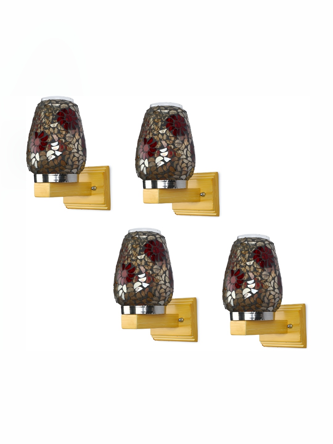 

Afast Maroon 4 Pieces Glass Wall Lamp