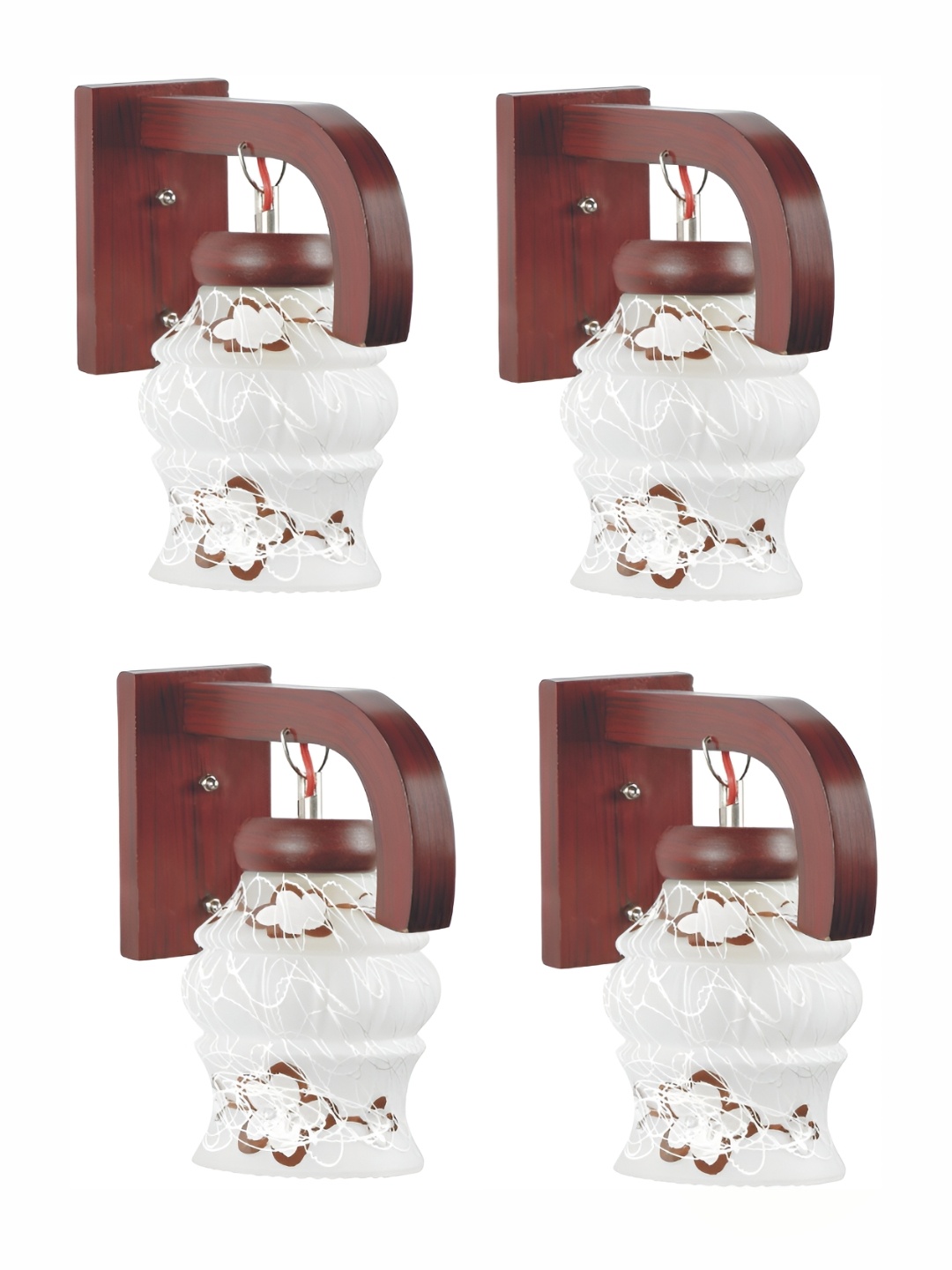 

Afast White 4 Pieces Glass Wall Lamp