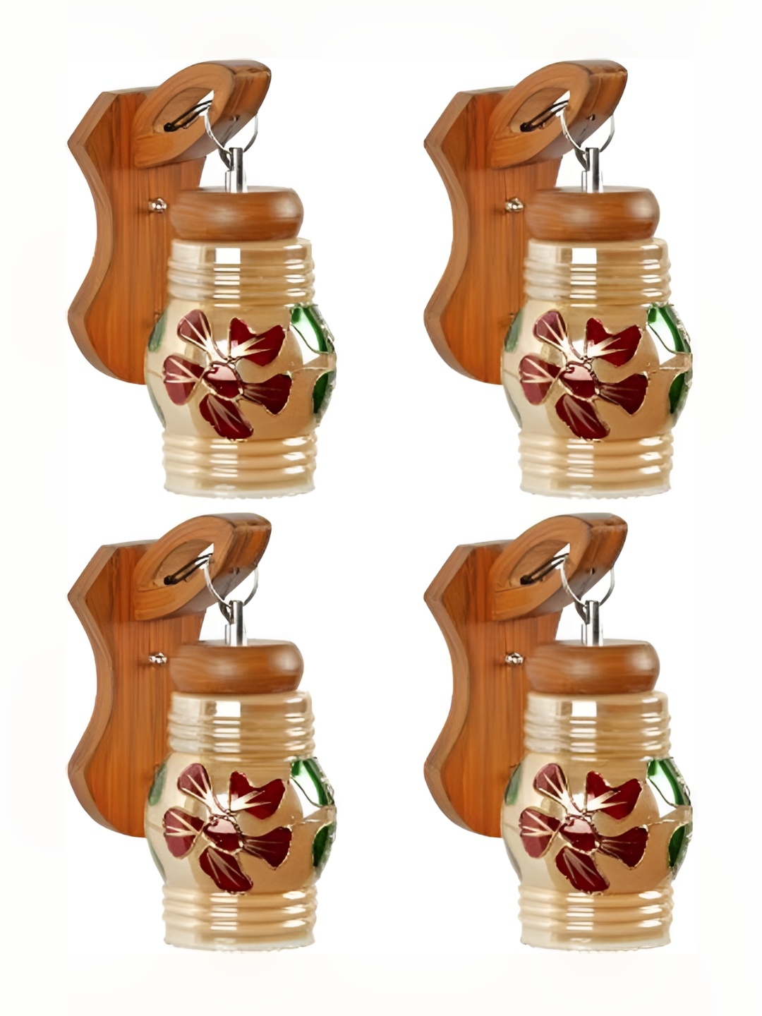 

Afast Gold-Toned 4 Pieces Glass Wall Lamp