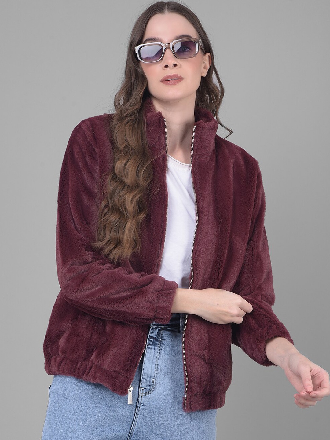 

Crimsoune Club Mock Collar Lightweight Bomber Jacket, Red