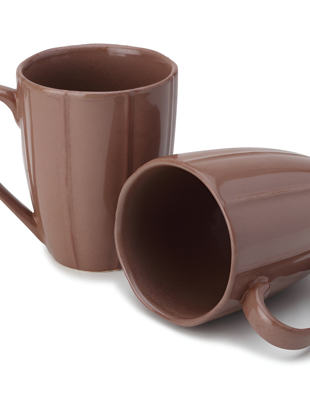 

BODHI HOUSE Brown 2Pieces Solid Glossy Coffee Mugs 300 ML