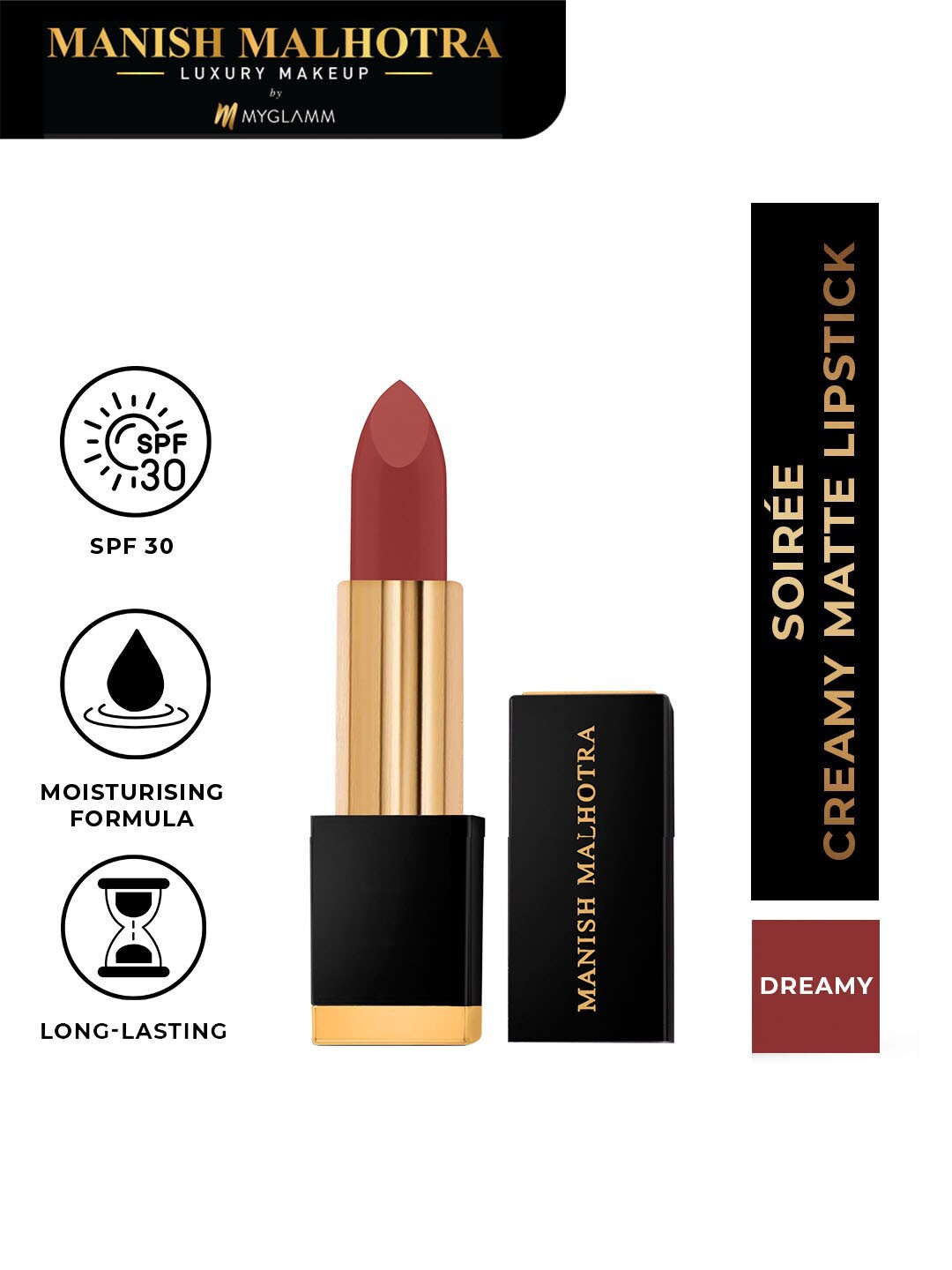 

MyGlamm Soiree Long Lasting Creamy Matte Lipstick - 4.2g - Dreamy 03, Nude