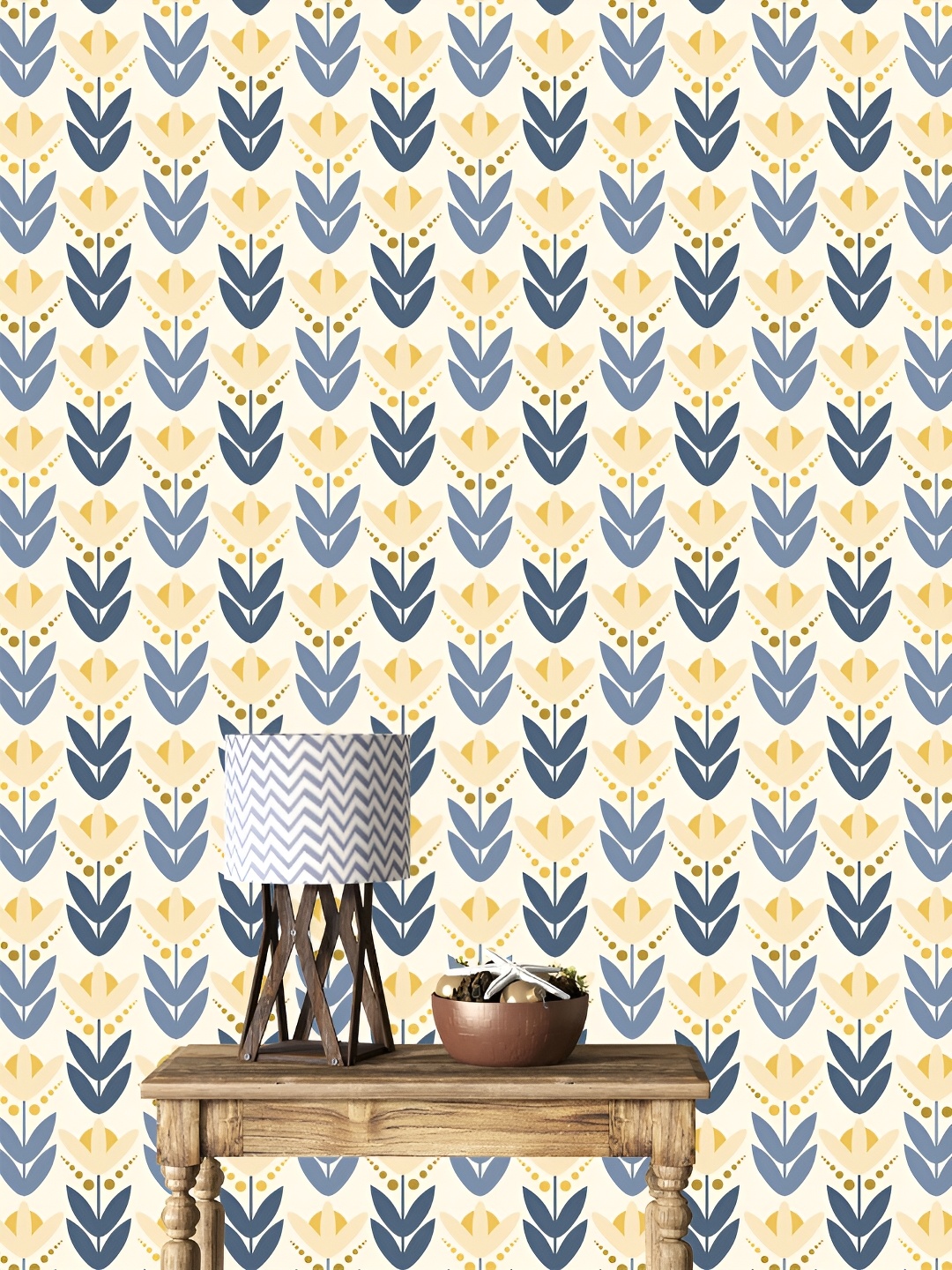 

DWELLSINDIA Grey & Green Printed Self Adhesive Wallpaper