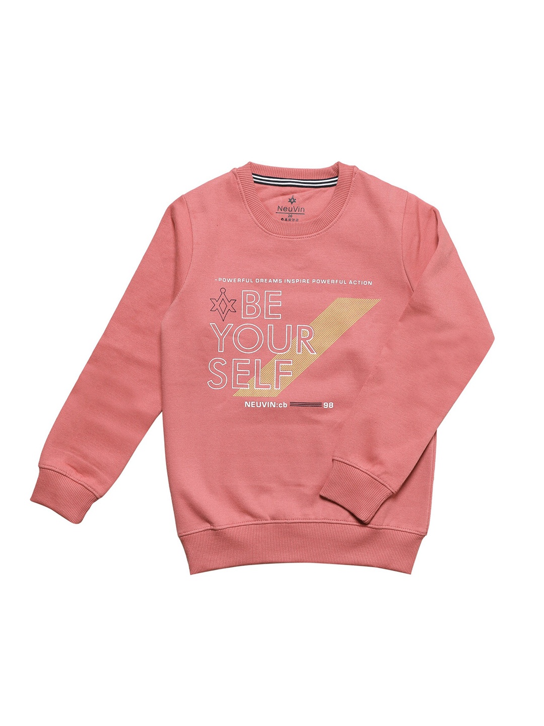 

BAESD Kids Typography Printed Fleece Pullover Sweatshirt, Pink