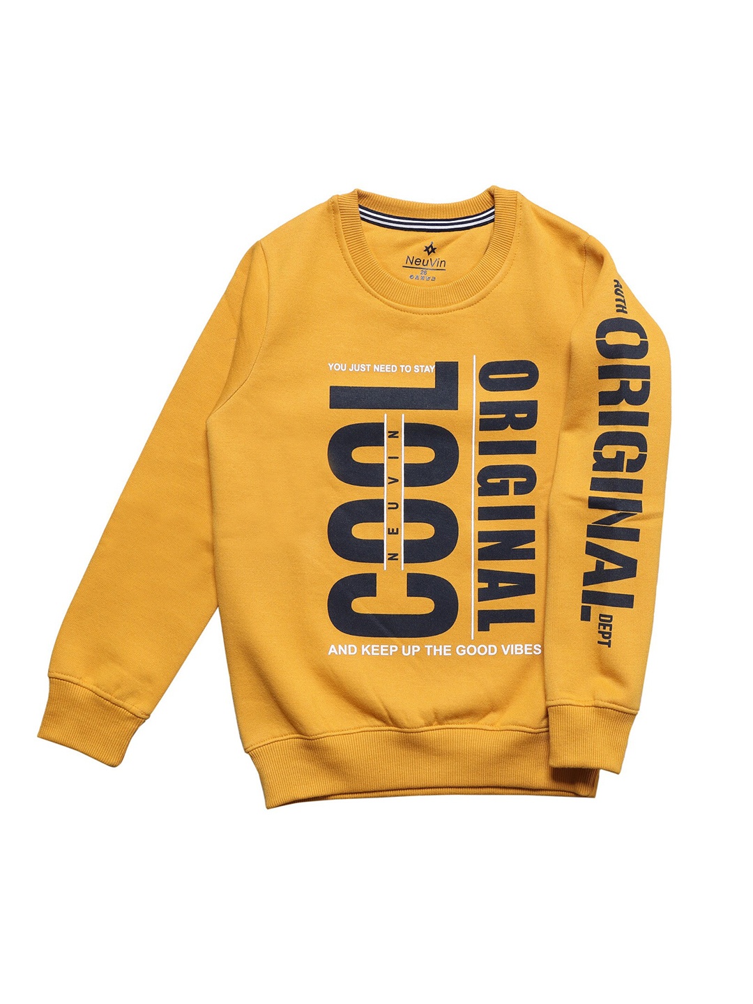 

BAESD Kids Typography Printed Fleece Pullover Sweatshirt, Orange