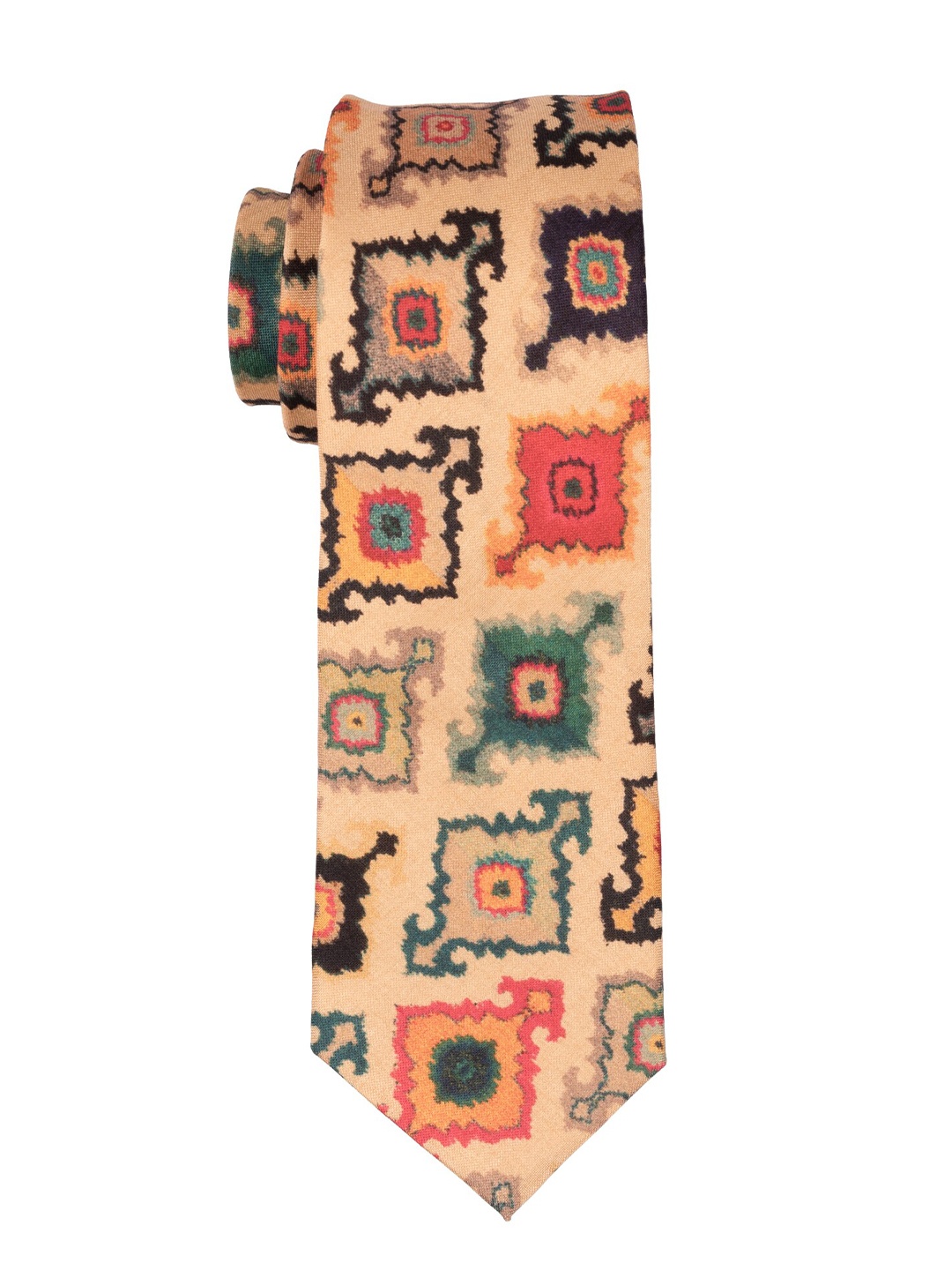 

The Tie Hub Printed Skinny Tie, Beige