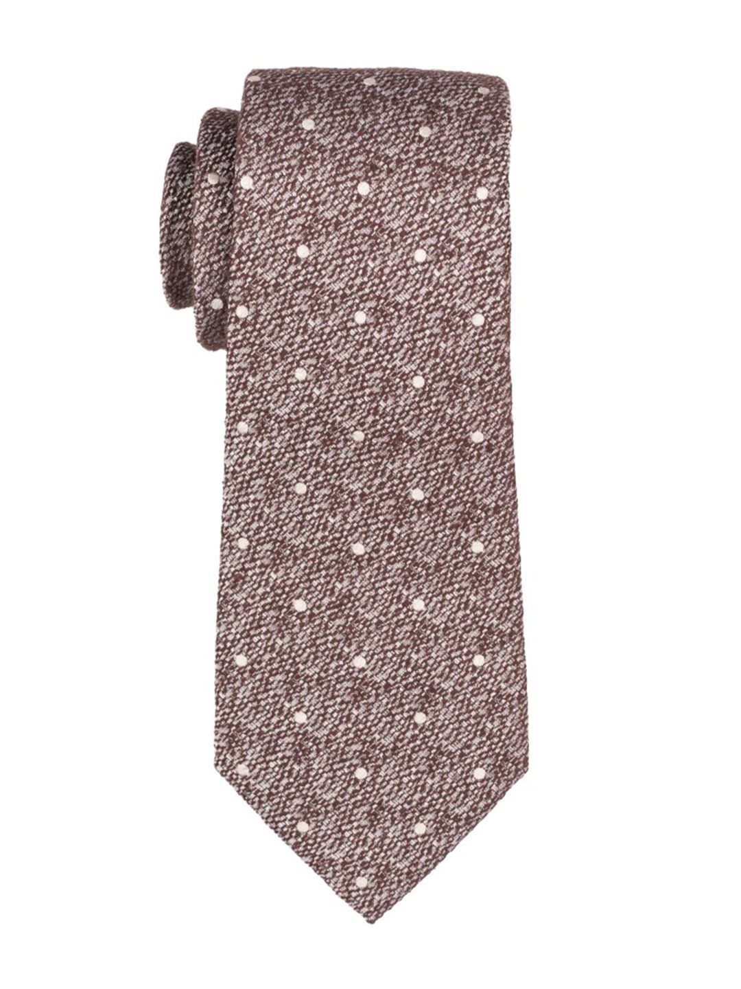 

The Tie Hub Abstract Printed Skinny Tie, Brown