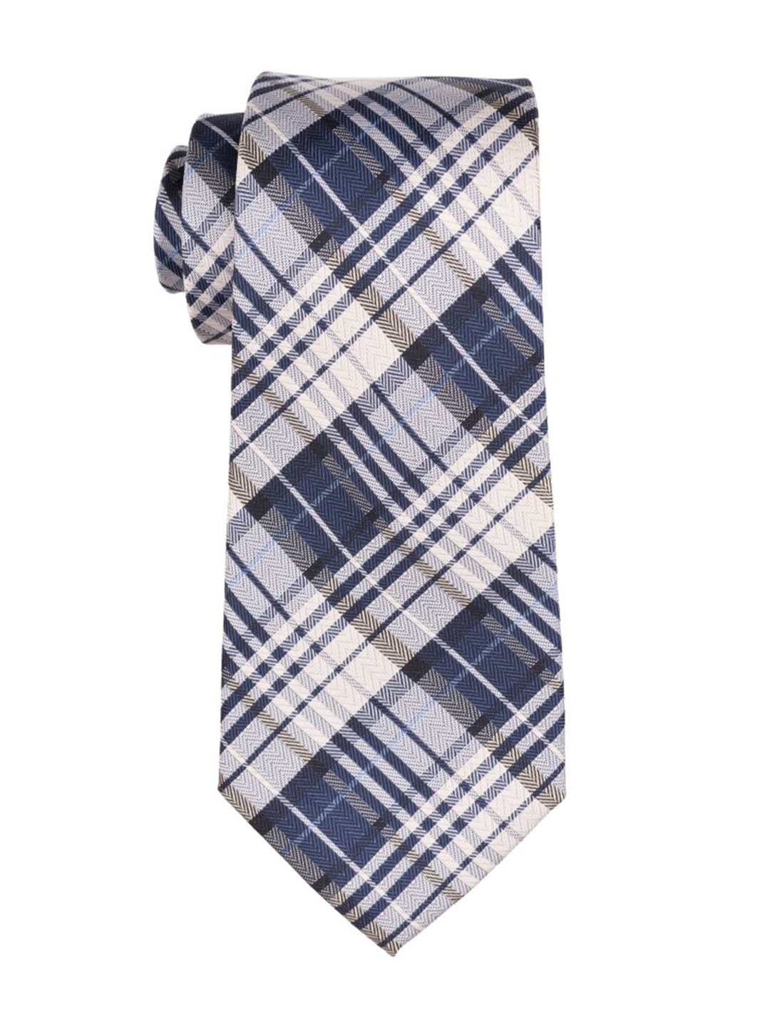 

The Tie Hub Men Blue Checked Skinny Tie