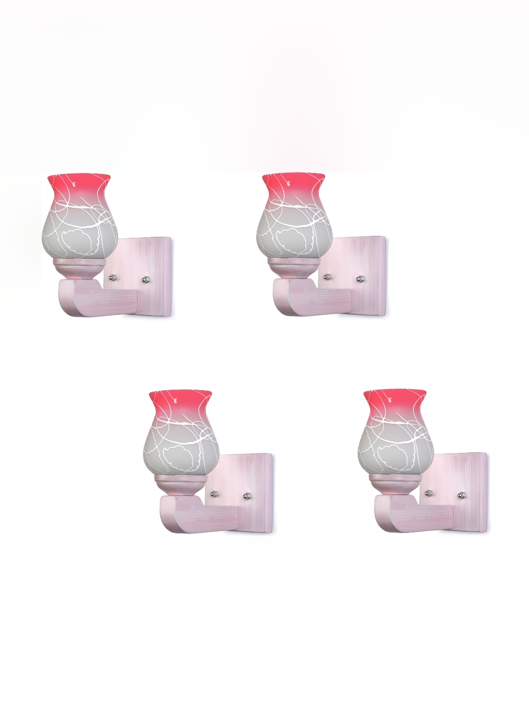 

Afast Pink 4 Pieces Glass Wall Lamps