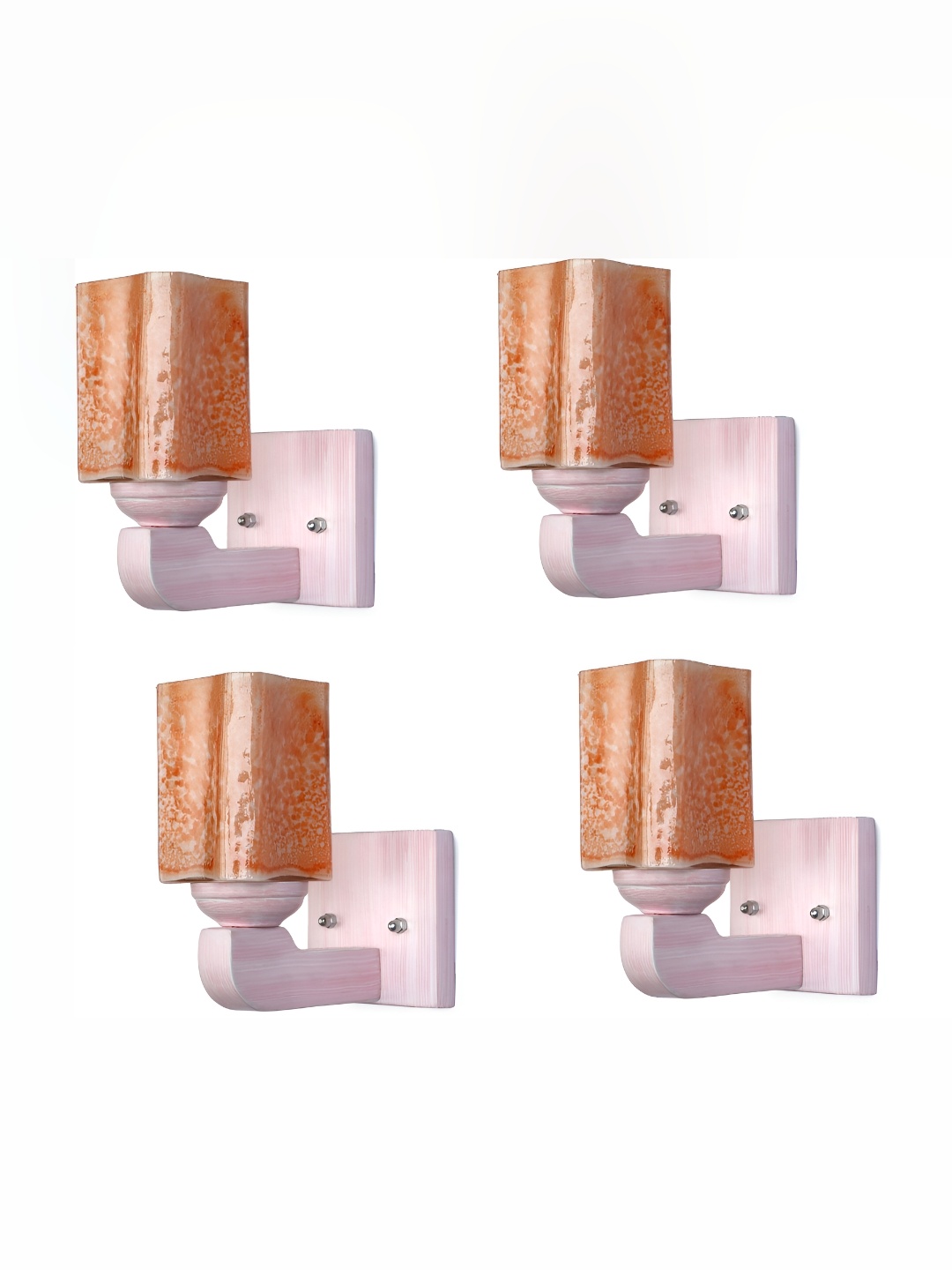 

Afast Orange 4 Pieces Glass Wall Lamps