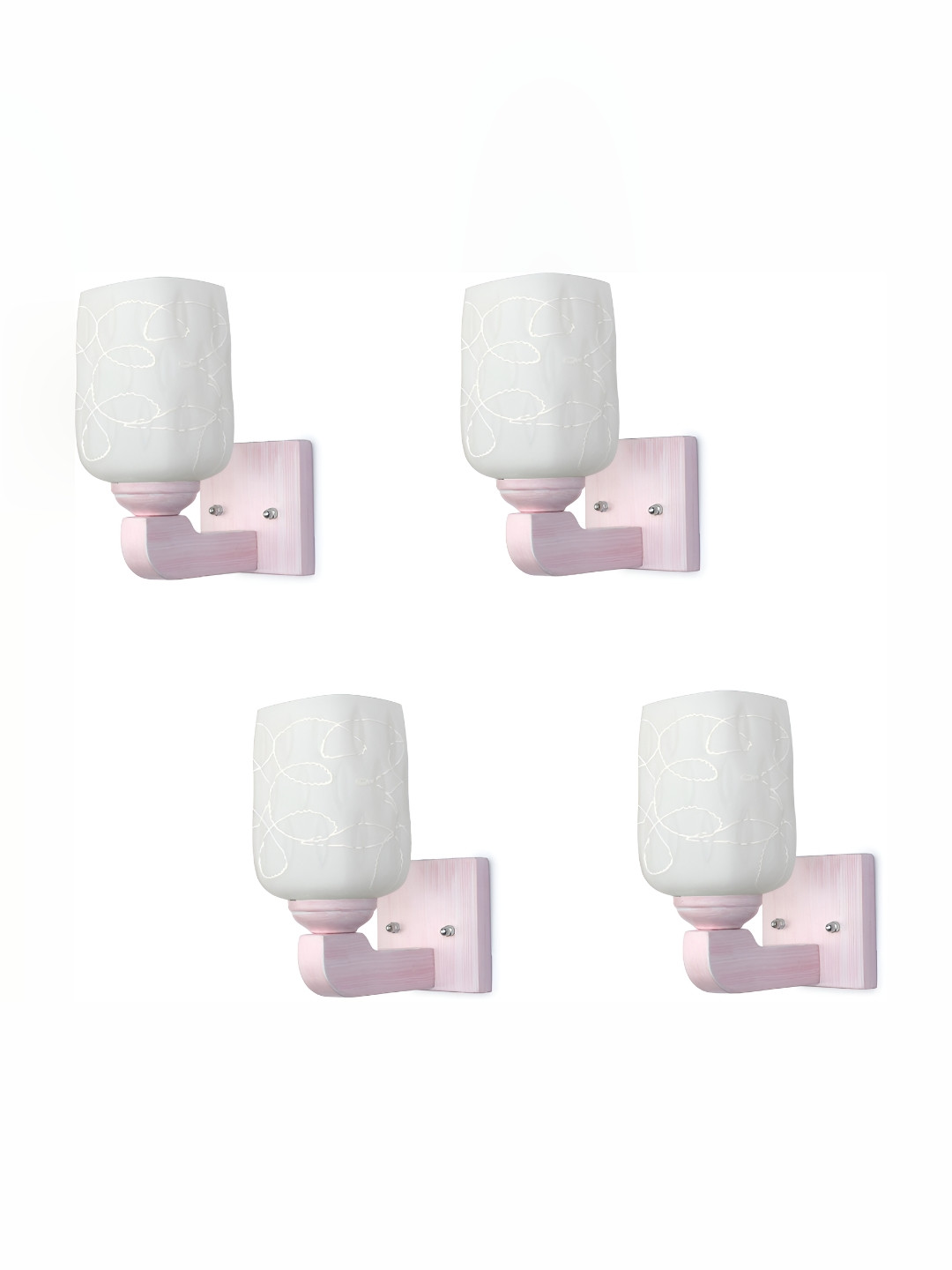

Afast White 4 Pieces Glass Wall Lamps