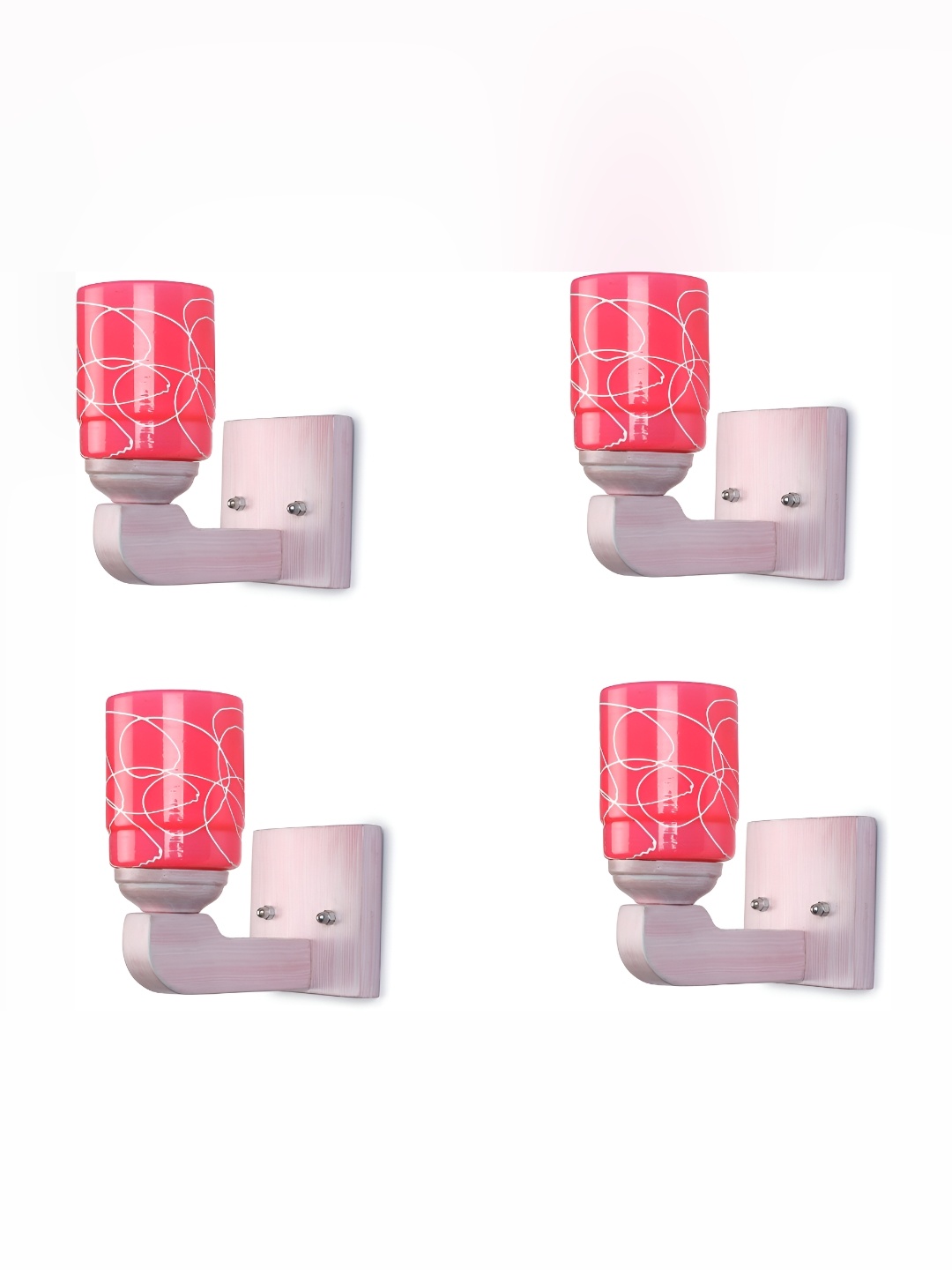 

Afast Pink 4 Pieces Glass Wall Lamps