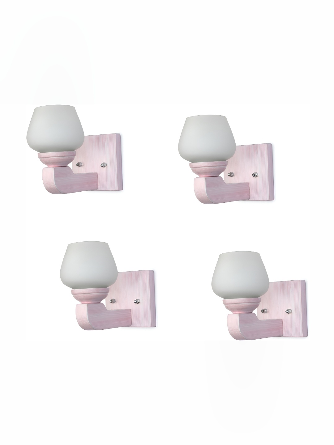 

Afast White & Pink 4 Pieces Abstract Shaped Glass Wall Lamps