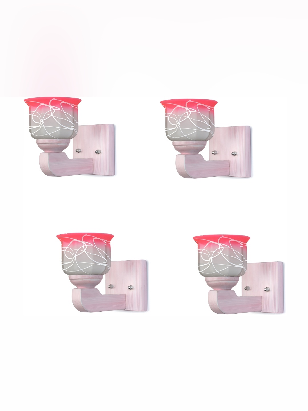 

Afast Pink 4 Pcs Glass Wall Lamps