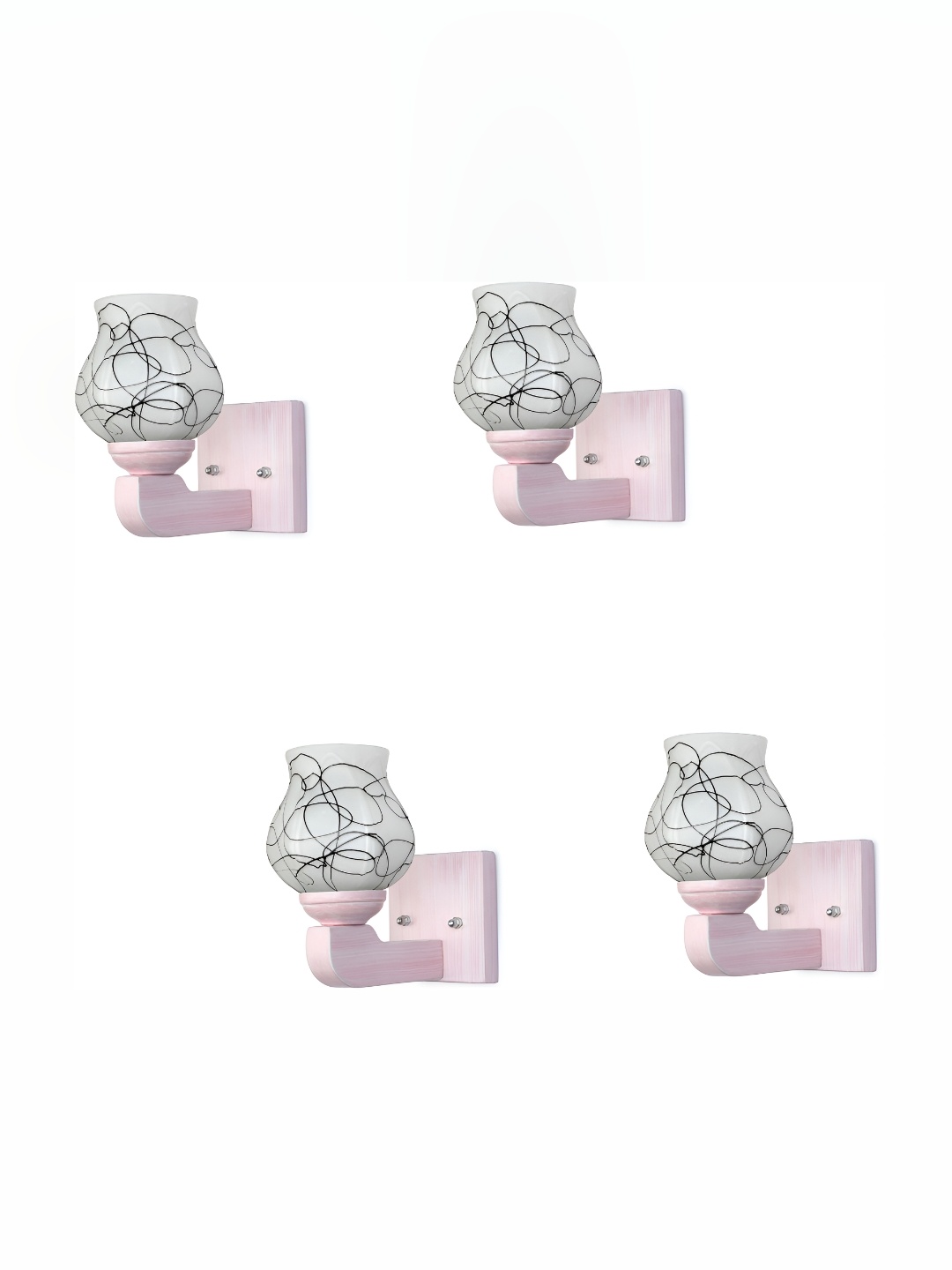 

Afast White 4 Pcs Glass Wall Lamps